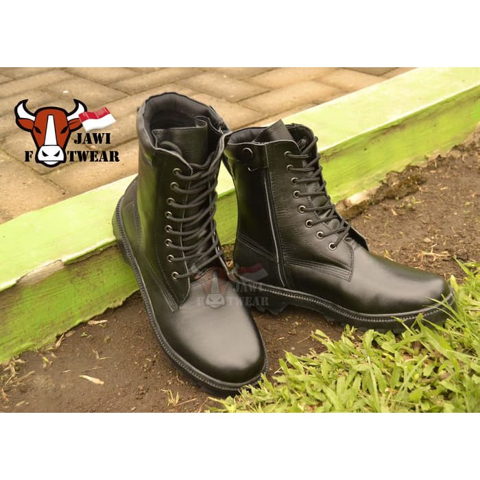 SEPATU PDL KULIT | TNI | POLRI | SECURITY | LINMAS | TALI RESLETING