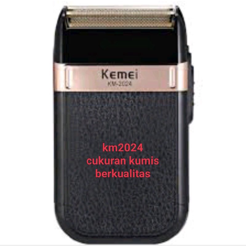 Alat mesin cukur kumis jenggot Original Kemei Km2024 Shaver  USB cas barbershop