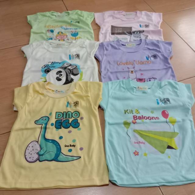 kaos oblong bayi atasan bayi ONE BABY size L (3pcs)