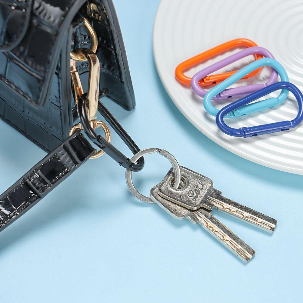 Top 5Pcs Climbing Button New Safety Multicolor Aluminium Alloy Carabiner