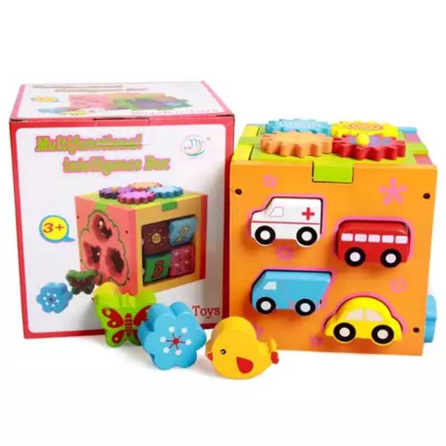 Mainan edukasi Multifunctional wooden box toys