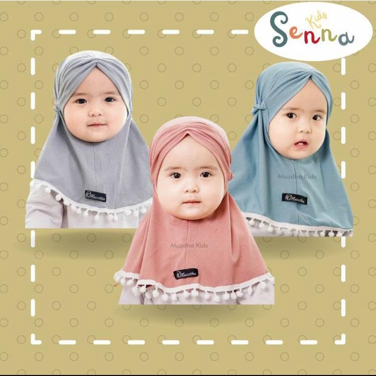 Jilbab Pom Pom Anak Hijab Kids Jersi umur 0-1 thn