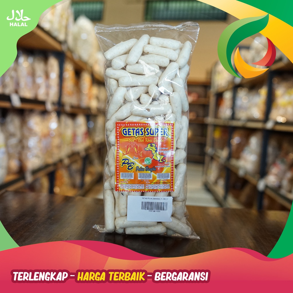 

Getas super merk Pulau Bangka khas Bangka 250gr panjang