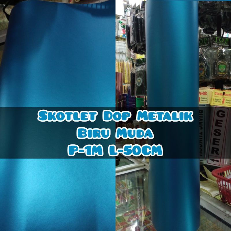 Skotlet Motor Dop Metalik Pcx Nmax Harga Permeter Biru Muda Shopee Indonesia