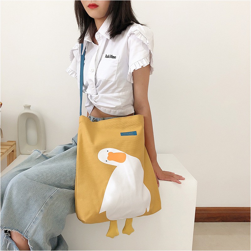 TC-39 tas kanvas canvas wanita import korea jepang tas selempang bebek