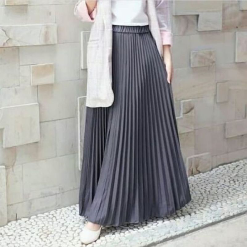 Aulia - Rok Plisket Jumbo Premium//Rok Plisket Mayung Jumbo Bahan Hayget