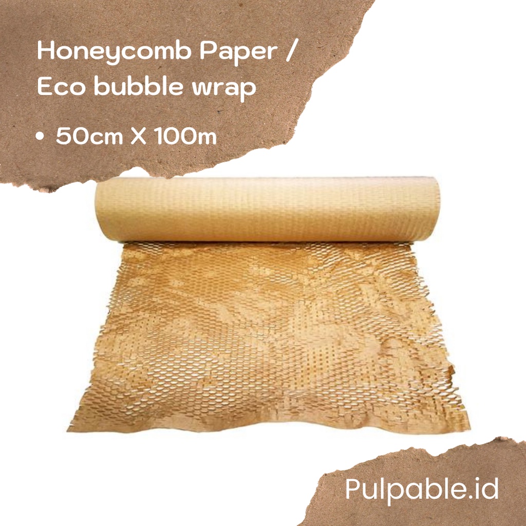 

50cm x 100m Honeycomb PaperWrap / Eco Friendly Bubble Wrap - Pulpable 100m