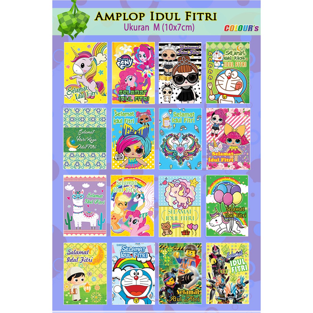 Amplop Lebaran M/ Amplop Idul Fitri/ Angpao Lebaran (Per 10 Pak = 100 lembar)