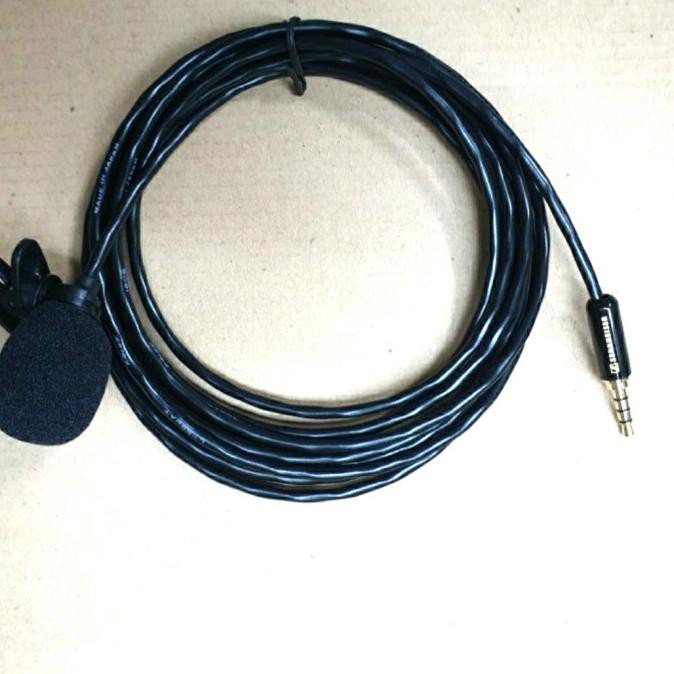 Kabel Mic Jepit Clip On To Hp 3.5Mm Stereo 3 Pin Sennheiser - 3 Meter