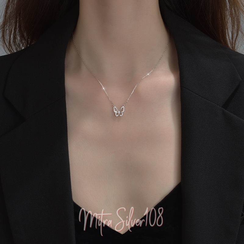 [MS108] NL 04 Kalung Butterfly Rantai Kalung Choker Liontin kupu-kupu Gaya Korea Untuk Wanita