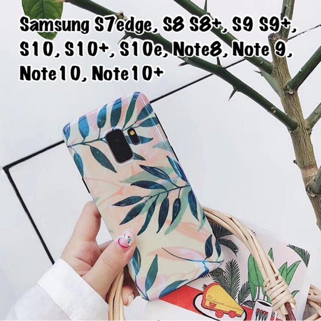 Blueray Leaves Case Samsung S7edge S8 S8+ S9 S9+ Note8 Note 9 S10 S10+ S10e Note 10 Note 10 plus