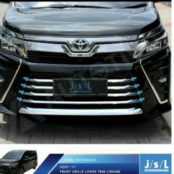 List Grill Radiator Bawah Toyota Voxy 2017 2022 Chrome JSL