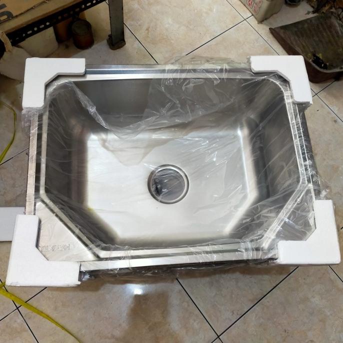 ------] Bak cuci piring import lubang 1 dalam satin stainless 60 x 45
