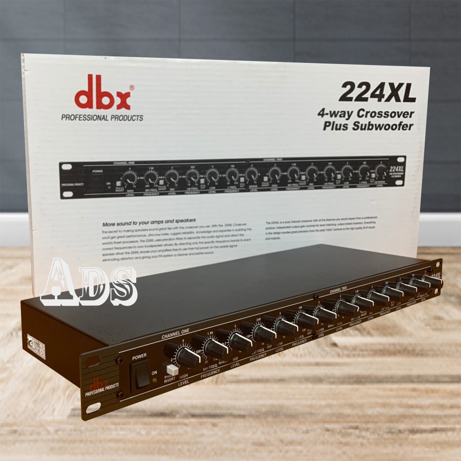 Crossover dbx 224XL + SUB Dbx 224 xl 4 way + sub