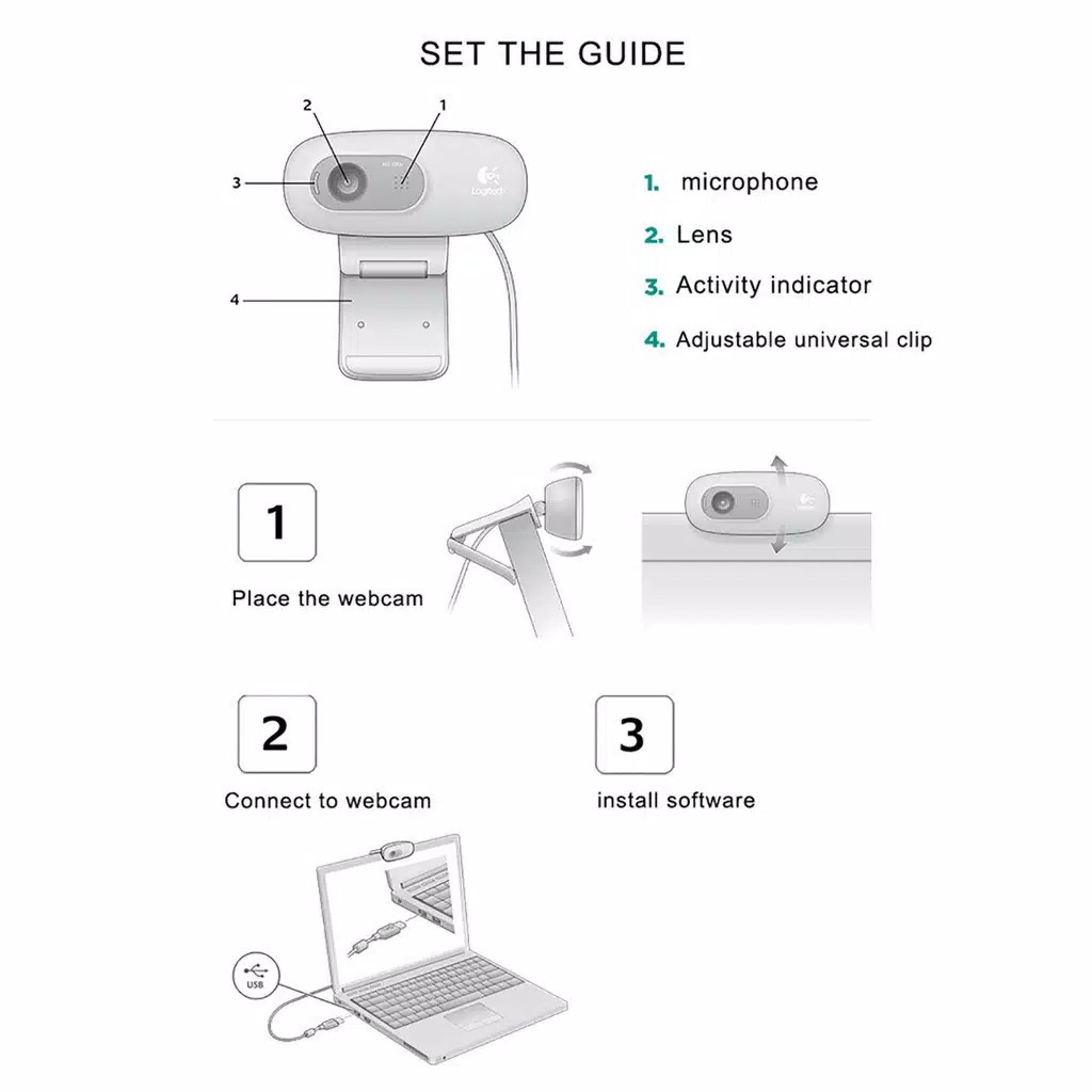 Logitech Webcam C270 HD 720p Webcam HD 720p