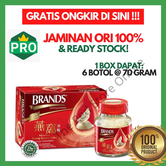 

TRADISIONALMINUMAN- MINUMAN SARANG BURUNG WALET BRANDS BIRD NEST 70 GRAM X 6 BOTOL -MINUMAN-