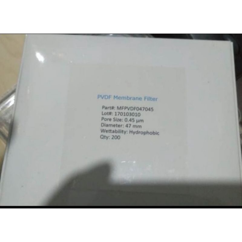 Kertas saring PVDF 0,45 mikron - Filter PVDF 0.45 micron  47 mm