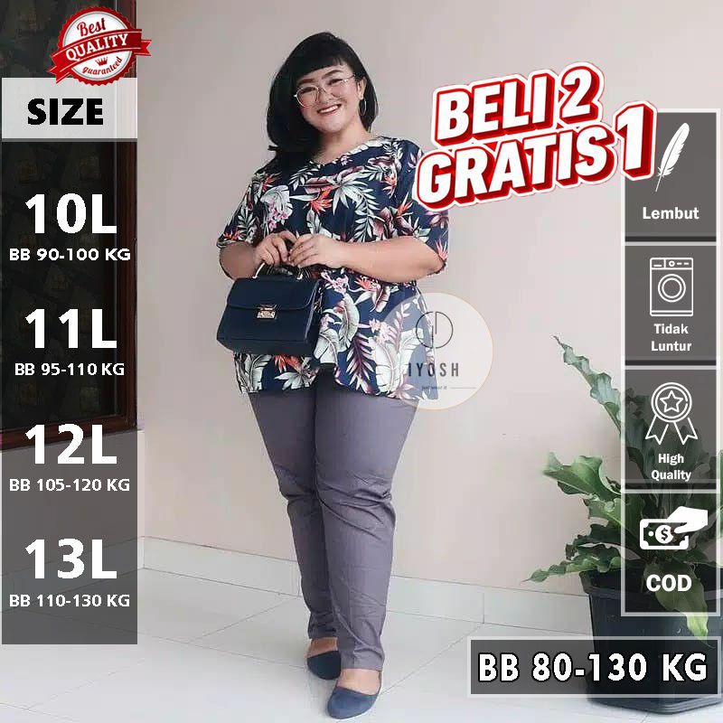 SUPER JUMBO Baggy Pants Premium BB 80 -130 KG 11XL 12XL 13XL Celana Wanita Jumbo Big Size Pants