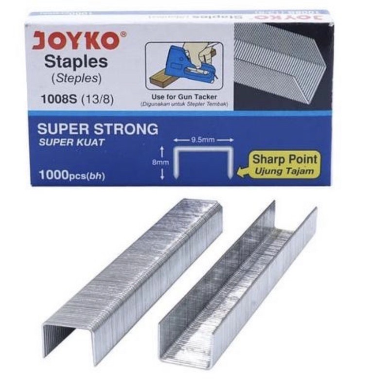 

1 pack 13/8 Isi Staples Tembak Gun Tacker Refill 1008s atau 13/8 Joyko