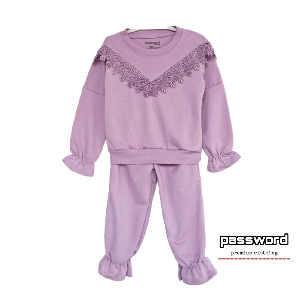 LittleAaron PASSWORD JISOO Setelan Sweater 1 - 7 Tahun Baju Anak Berkualitas