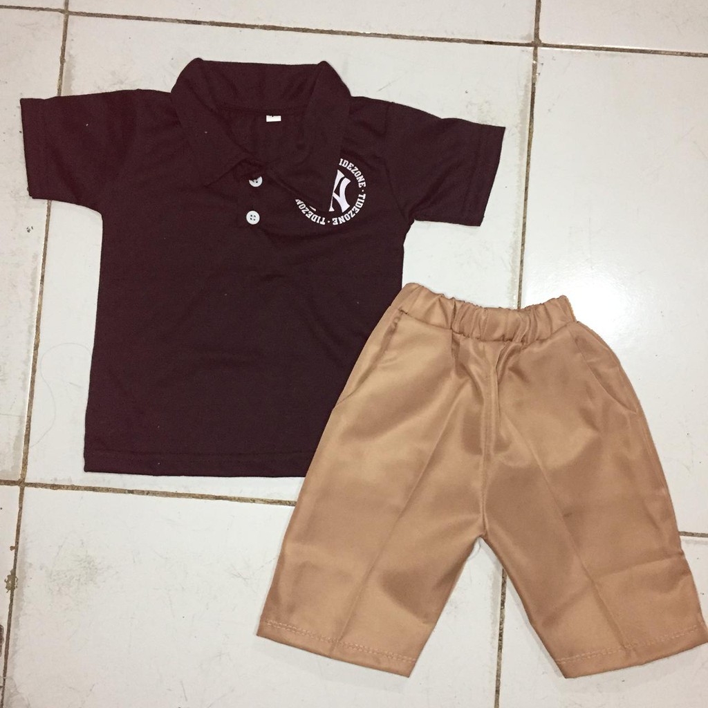 VISION ONLINE-NY POLO SET/SETELAN BAJU BAYI ANAK LAKI LAKI MURAH IMPORT/ KEMEJA/CELANA PENDEK KATUN