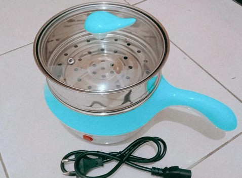 Termurah! Cod Panci Elekrik Multifungsi Lapis Kramik Penggorengan /kukusan/nanak Nasi Best Seller