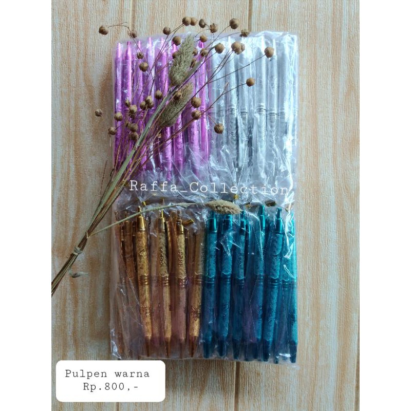

souvenir pernikahan pulpen warna