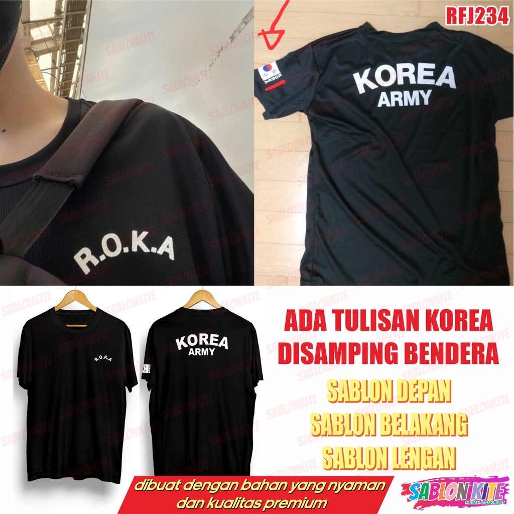 MURAH!!! KAOS ROKA ARMY KOREA 2022 RFJ234 chanyeol