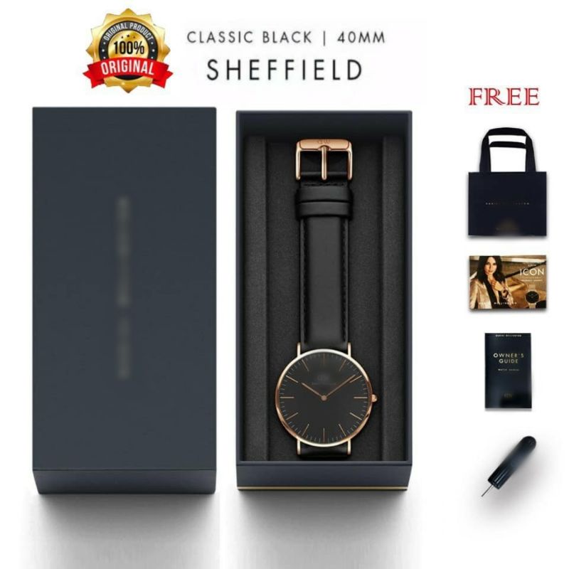 ORI DW JAM TANGAN PRIA KULIT FREE BOX DAN PAPERBAGS DIAMTER 40MM||JAM TANGAN FASHION ORI