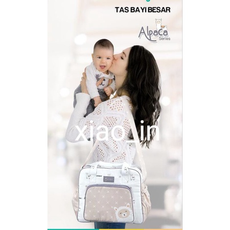 Omiland Baby Tas bayi Besar ALPACA seri Cream OB2720