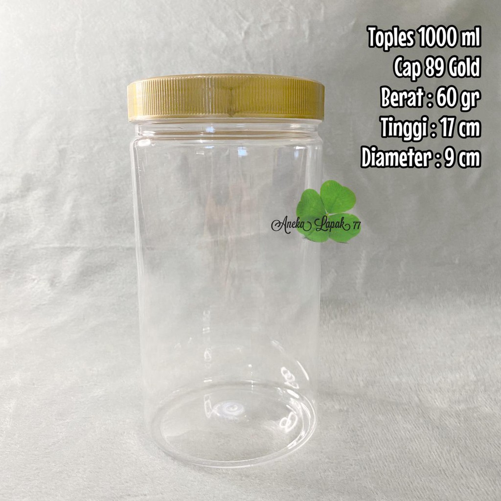 Toples Jar 1000 ml ekonomis toples plastik kerupuk bumbu murah