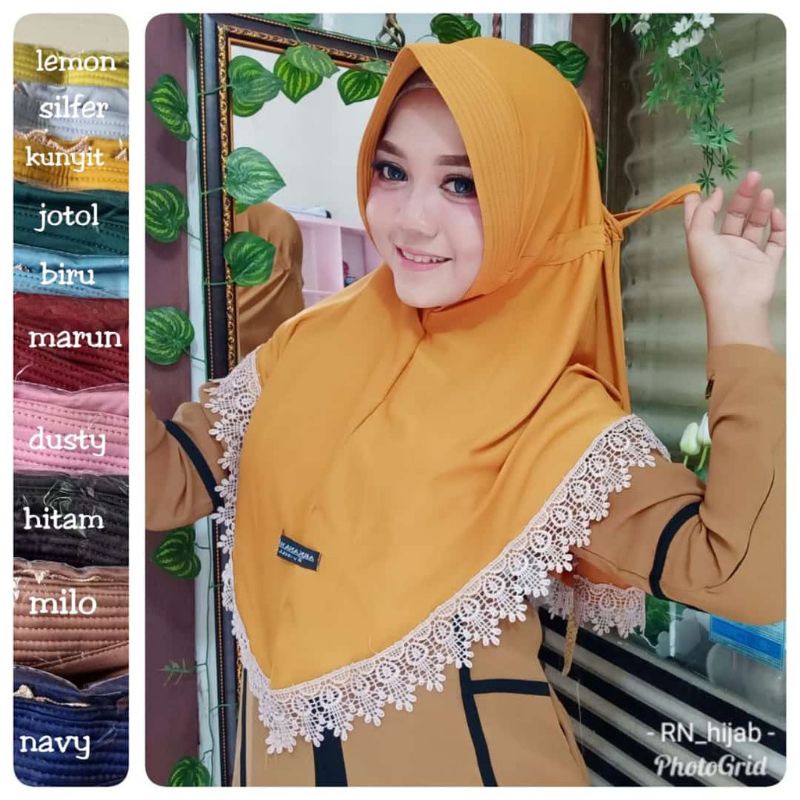 JILBAB SERUT RENDA ( BERGO JERSEY )