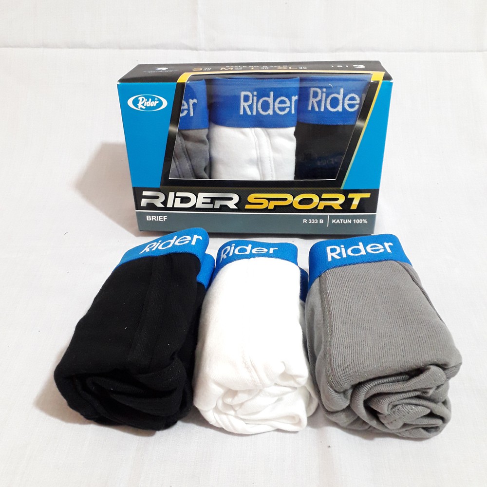 [3 pcs] Celana Dalam Pria Rider Sport / 1 Box CD Brief