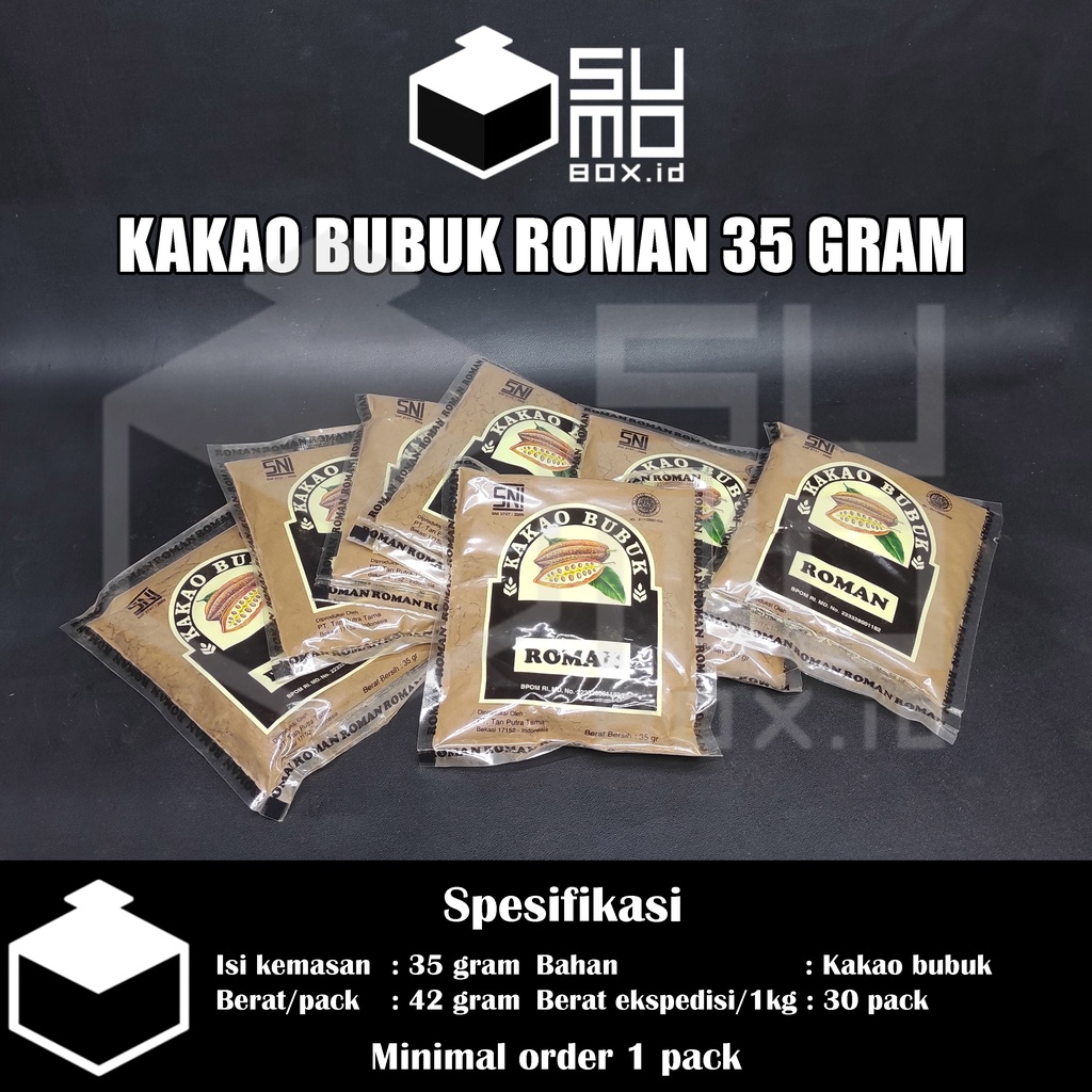 

Cocoa powder coklat bubuk roman sachet 35gram / Kakao bubuk Roman