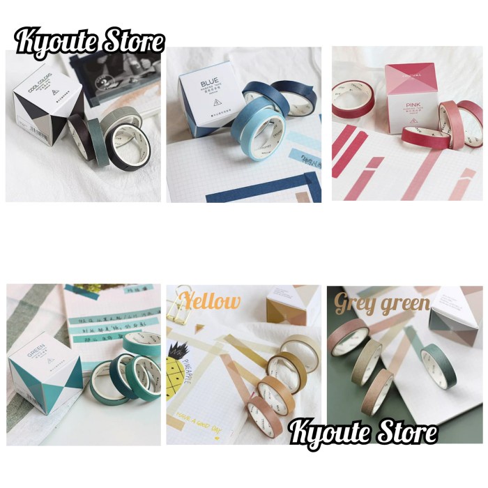 

Bagus Washitape / Masking Tape Twilight Decoration Scrapbook Bujo 4 Pcs Bergaransi