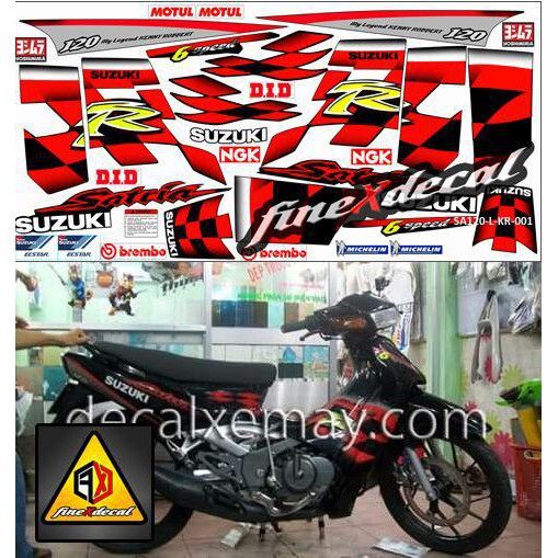 Stripping Satria R 120 Lumba KR (Merah Hitam)