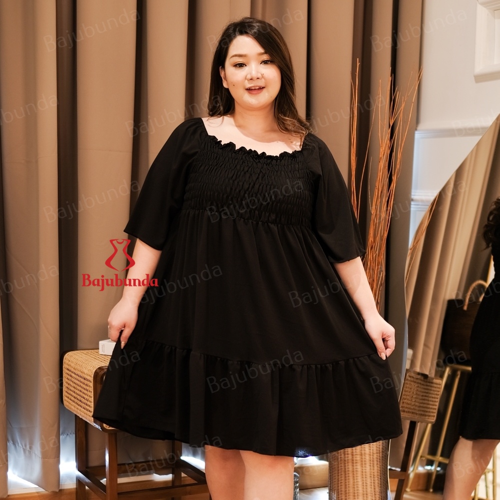 Bajubunda Midi Dress Jumbo Plus Size Big Size Dres Wanita Big Size MARLENE