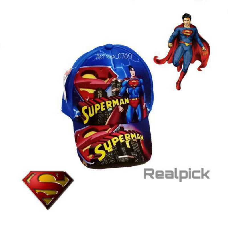 REALPICT Topi TerMuraH anak printing c.amrica/spiderman buat anak umur 2-10tahun