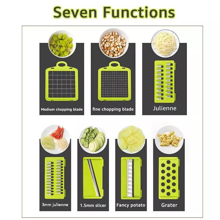 VEGETABLE CHOPPER 11-IN1 ALAT PEMOTONG DAN PEMARUT BUAH/SAYUR MULTIFUNGSI (JAYA ACC)
