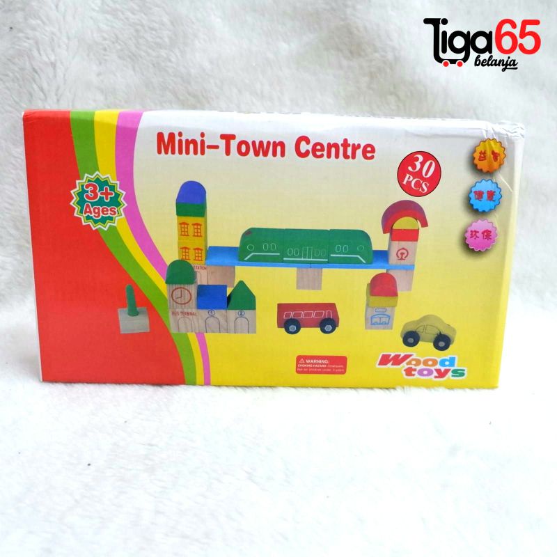 365 Mainan Edukasi / Mainan Kayu / Mini-Town Centre / Puzzle Kayu PZ178