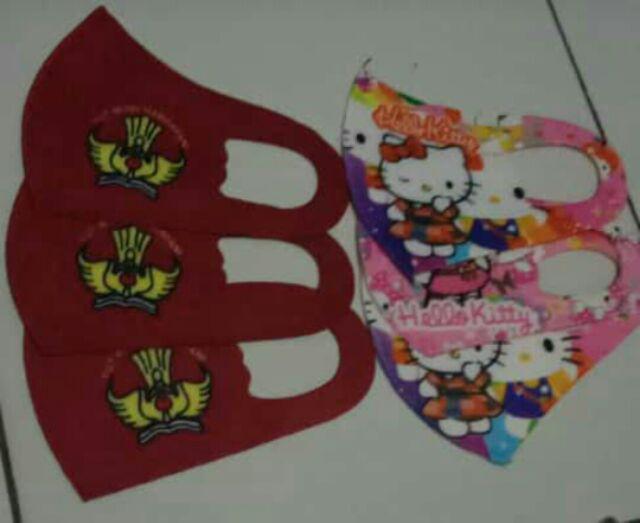 ✅cod Isi 12 Pics Masker Scuba Anak Sekolah Batik Sd,smp,smk