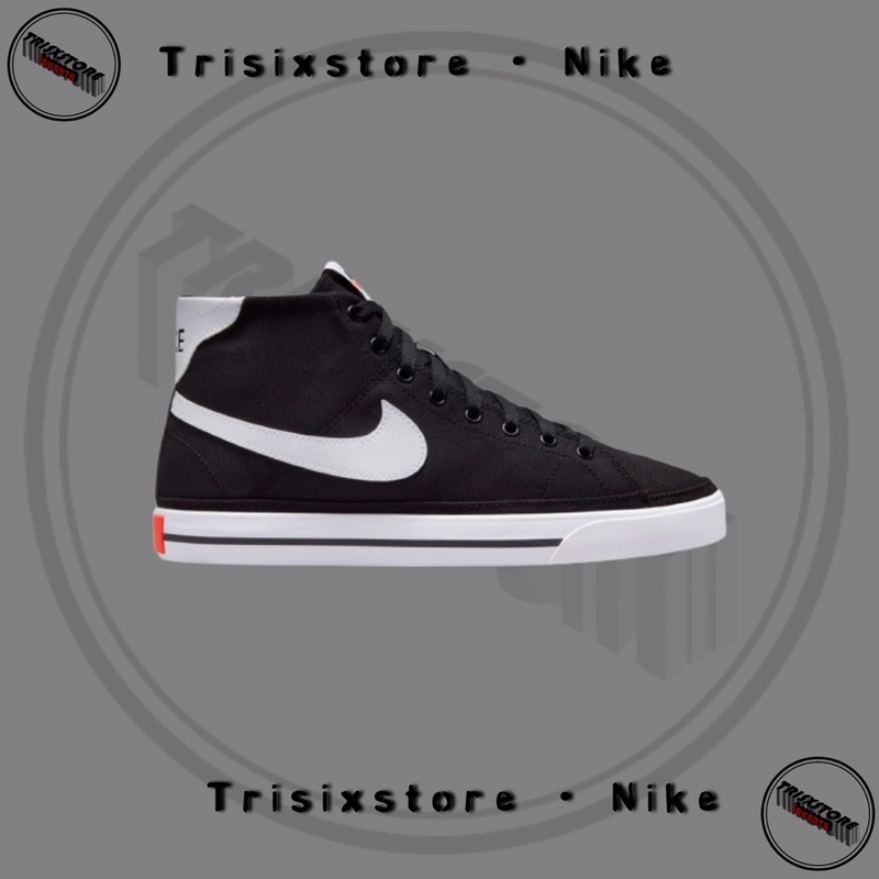 Nike Court Legacy Canvas Mid Black/White/Team Orange Original