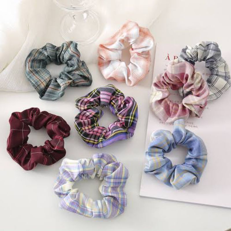 20pcs Ikat Rambut Korea Scrunchie Grosir Kodian Cepol Kuciran Hijab Wanita Souvenir Gift Hadiah Srunchie