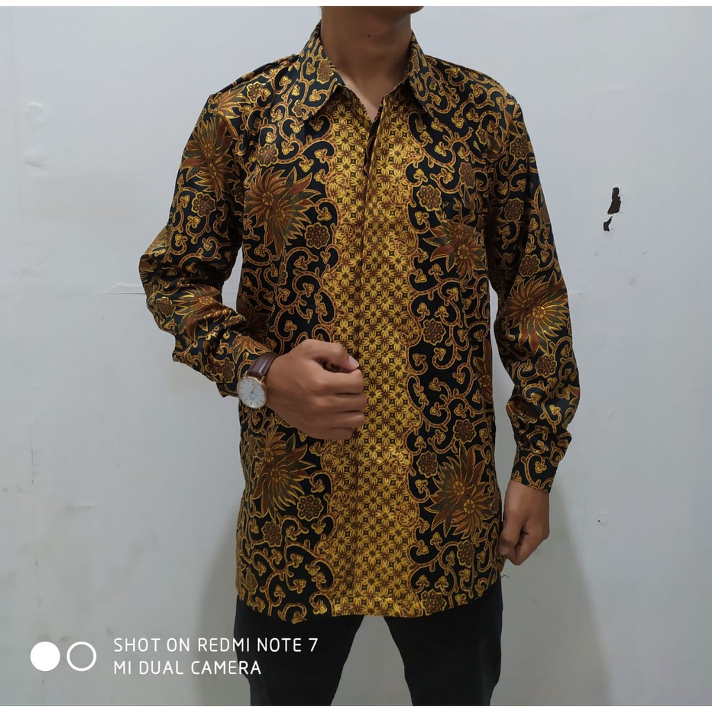 SB Collection Atasan Kemeja Ciko Lengan Panjang Batik Pria