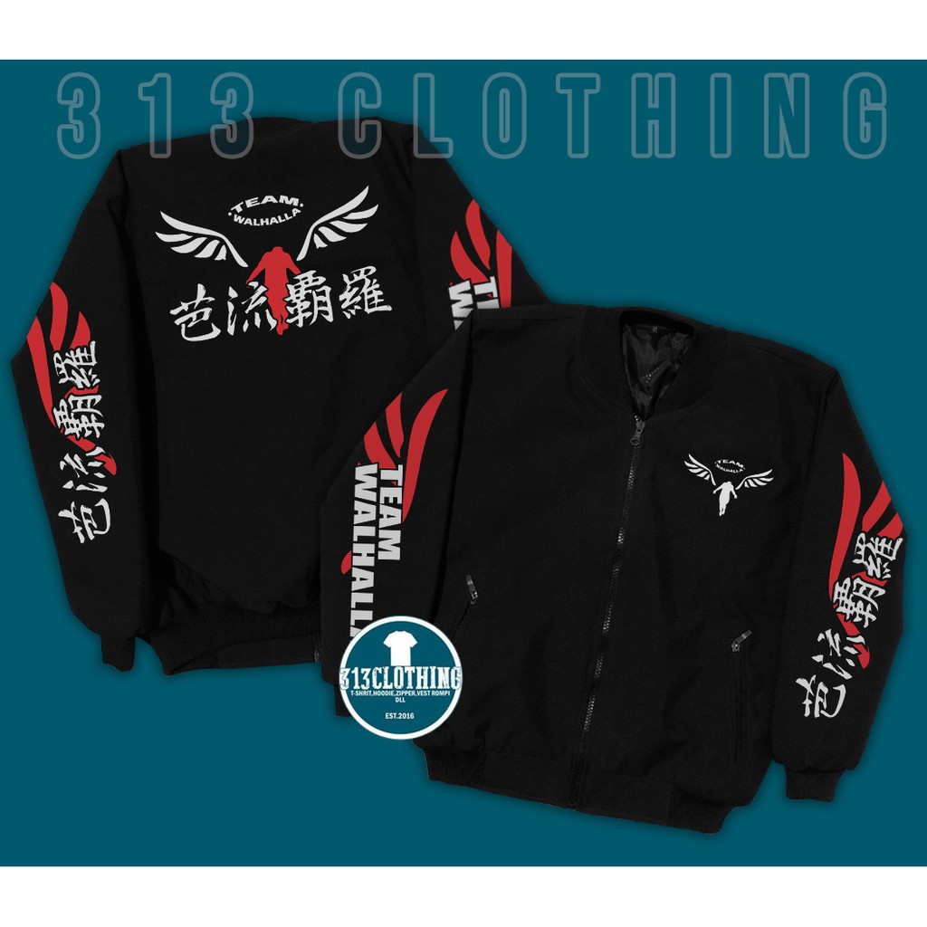 Jaket Anak Tokyo Revengers Jaket Bomber Anak Team Walhalla Tokyo Revengers Jaket