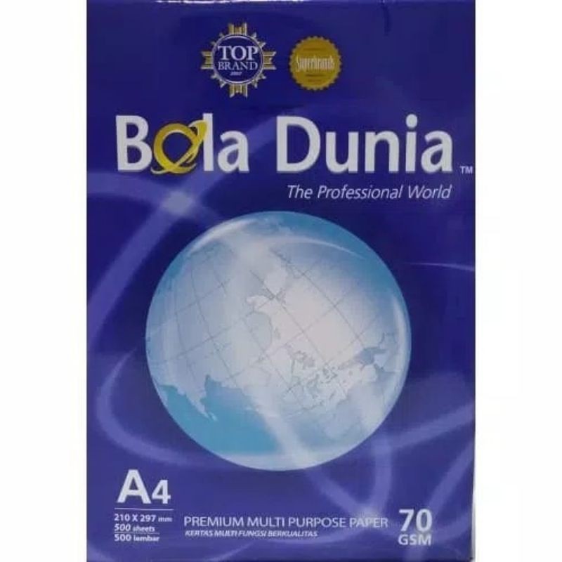 

Kertas HVS A4 70 gr Bola Dunia