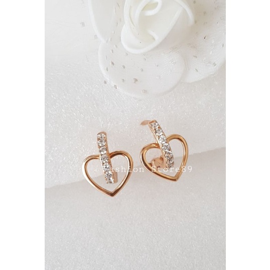 New Anting Import Love Xuping Perhiasan lapis emas bestquality love Fashion tahan lama