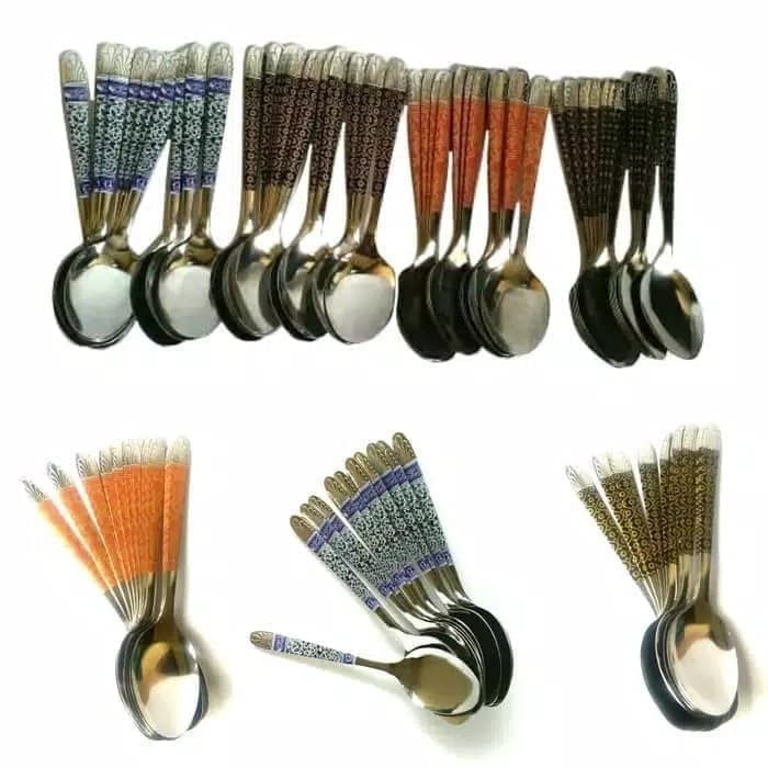 Sendok Makan Motif Batik - Material Stainless Tebal Spoon Table