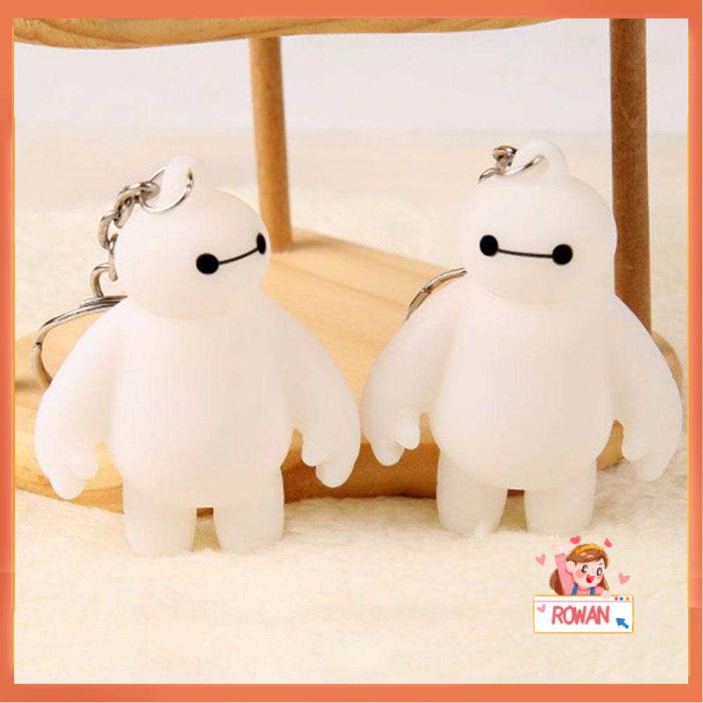 Gantungan Kunci Bentuk Kartun Anime Baymax Warna Putih Untuk Aksesoris Tas Ransel Wanita