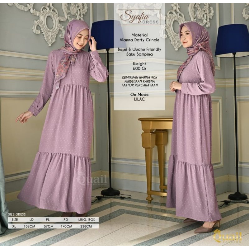 Syafia Dress Original Quail Syafia Gamis Quail Syafia Dress Quail Syafia Quail